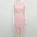 Sleek Lace Panel Bandage Dress for Women