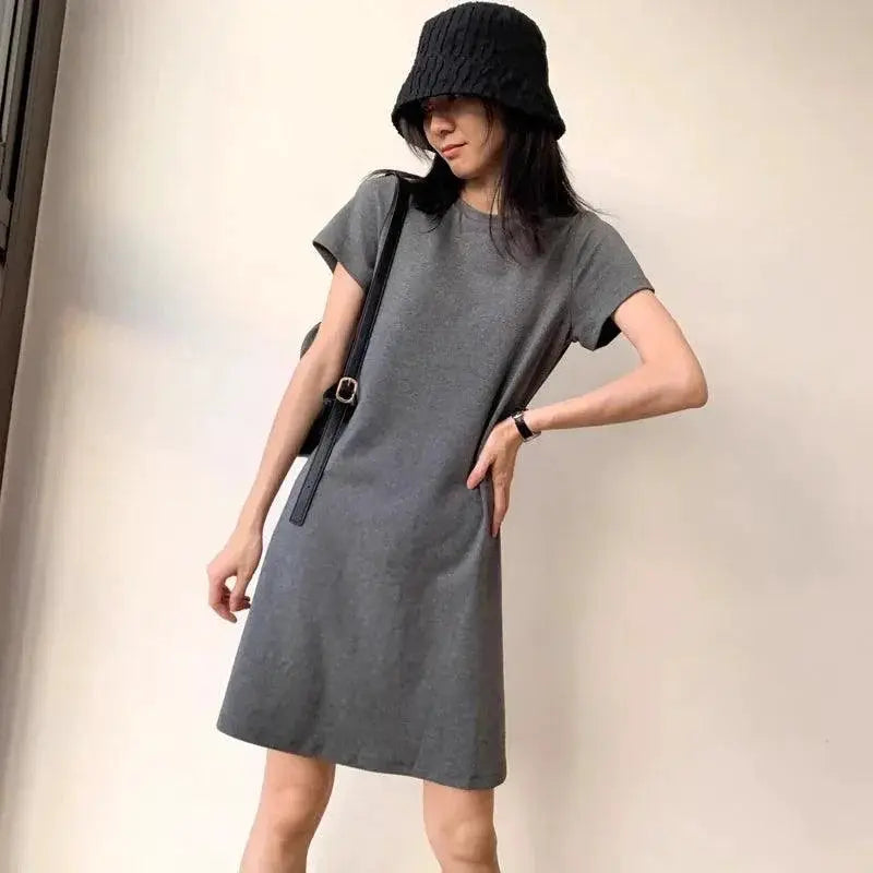 High Waist Korean Cotton Dress Fresh Style Casual Look