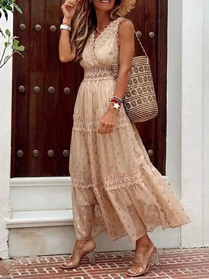 Chiffon Panel Dress Sophisticated Street Style Elegance