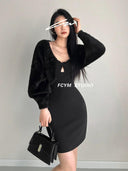European American Knitted Cardigan Stylish Winter Fashion Choice