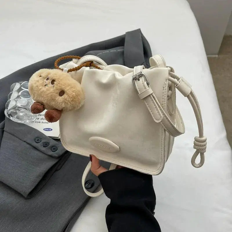 Spring Summer Women's Stylish Korean Crossbody Bucket Bag