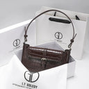 Luxurious Crocodile Leather Shoulder Bag Chic Messenger 2023