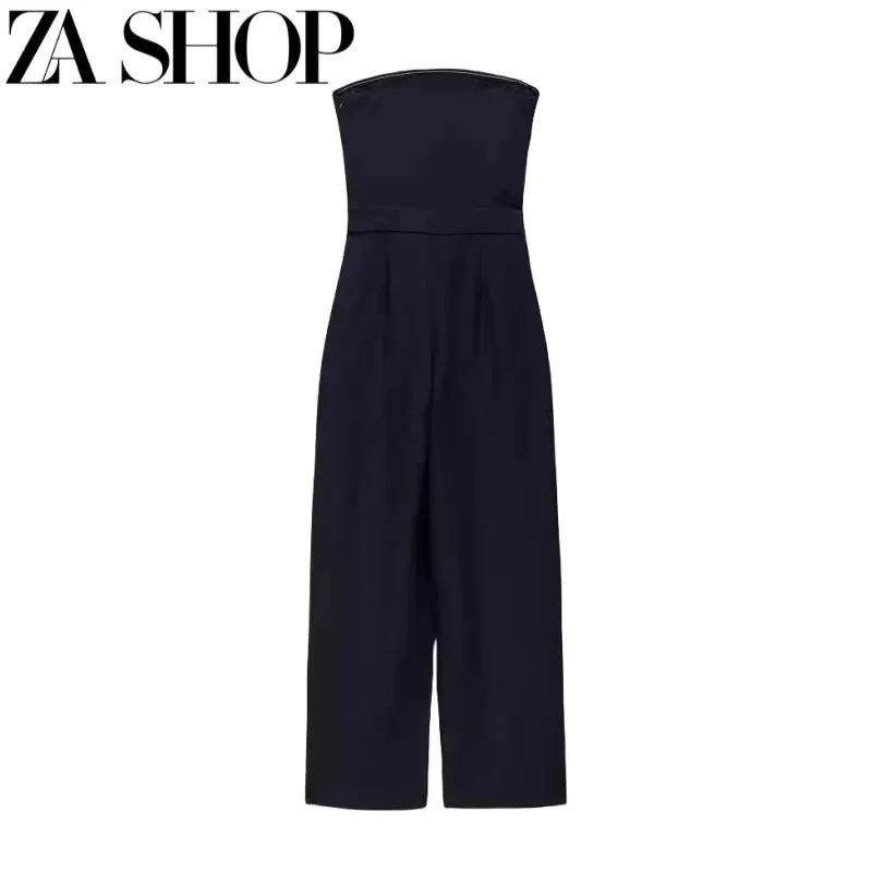 Off-Neck Wrapping Towel-Style High Waist Straight-Leg Top - OurLum.com