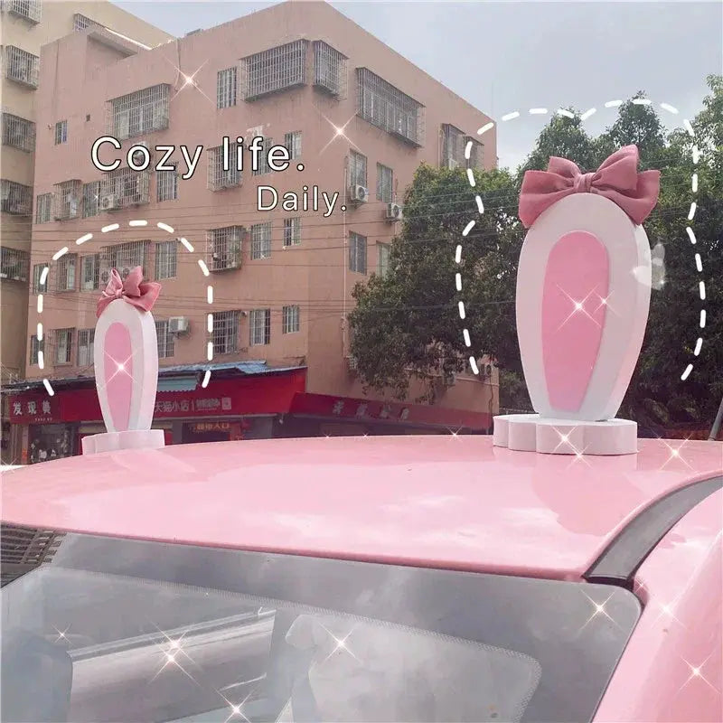 Car Roof Decoration Cute Cartoon Bear Ears Accessory