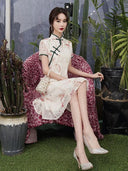 Luxurious Chinese Cheongsam Exquisite Embroidered Gown