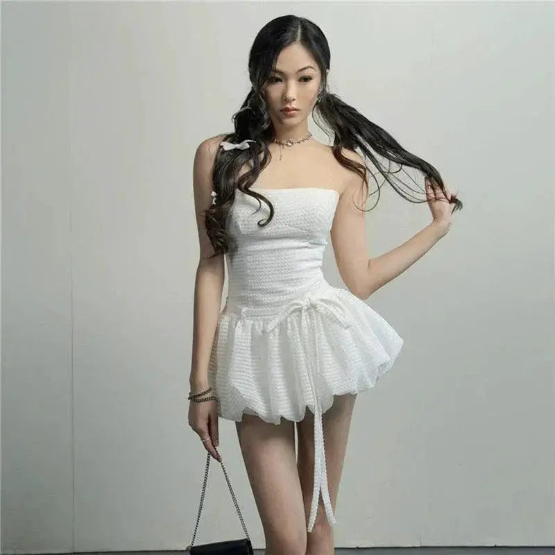 Kliou Sexy Gyaru Summer Dress Waist Hugging Style Allure