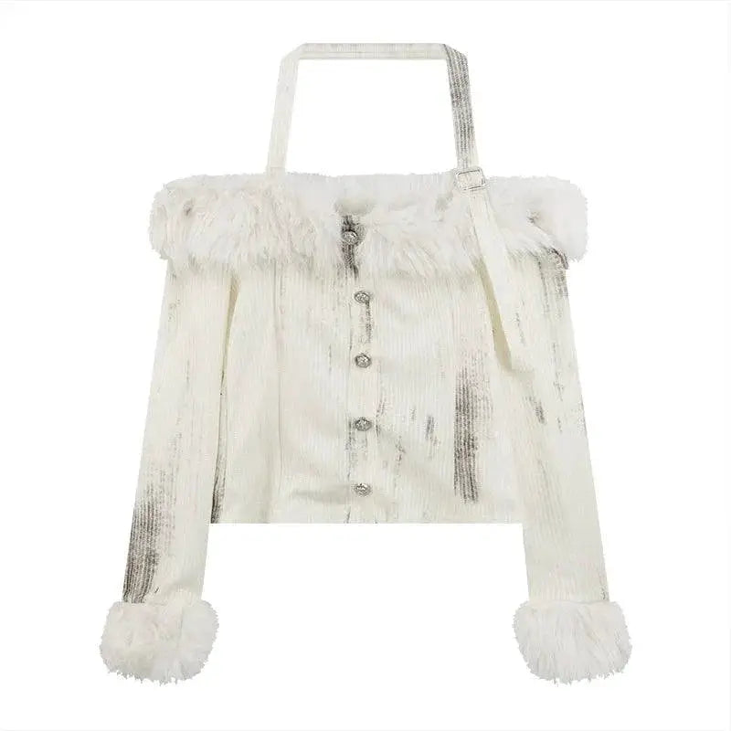 Chic Off Shoulder Korean Style Sweater Trendy Pullover