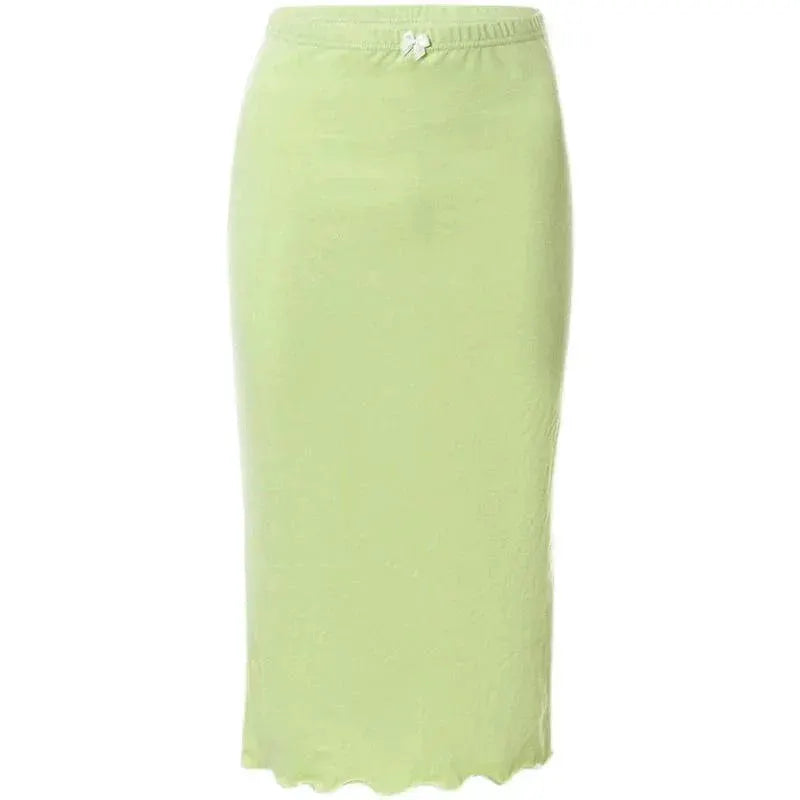 Fresh Style Mid Length Bow Skirt For Modern Women Elegant