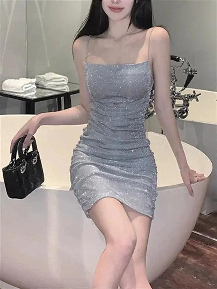 Anchor Photogenic Dress Off Shoulder Korean Chic Fashion