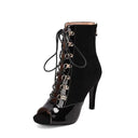 Jazz Lace-up High Heels for Elegant Stylish Occasions