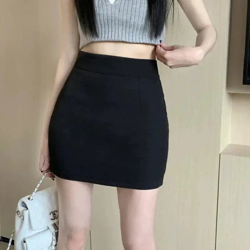 Modern Chic High Waist Slimming Skirt With Zipper Closure