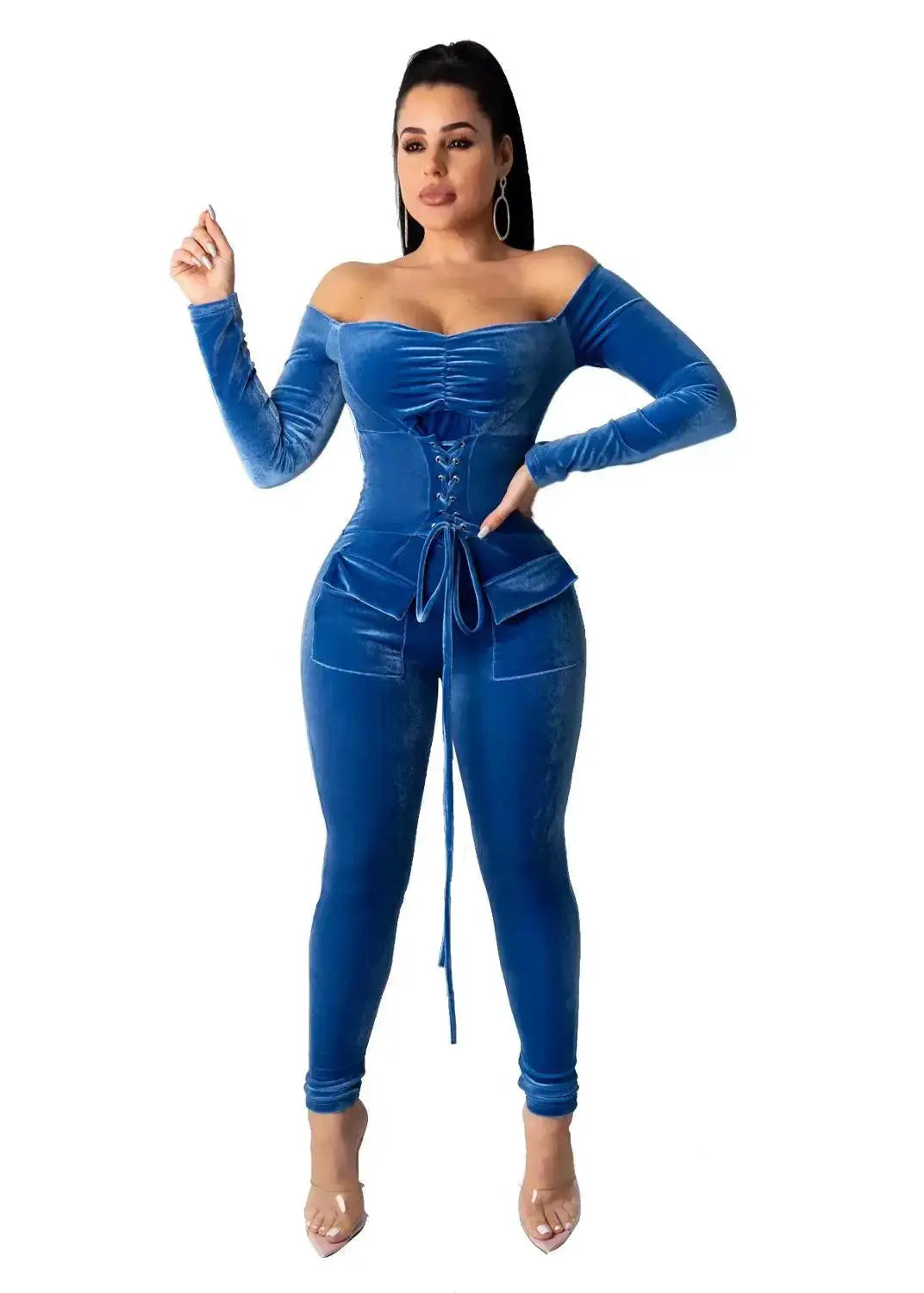 Sleek Slash Neck Jumpsuit Chic And Sexy Womens Romper