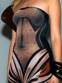 KKX Tube Top Dress: Street Style Fashion with High Slit