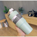 Large Capacity Stainless Steel Thermos Cup with Straw Coffee Cup