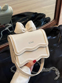 Lampeja Mini Bag White PU Leather Shoulder Bag For Women