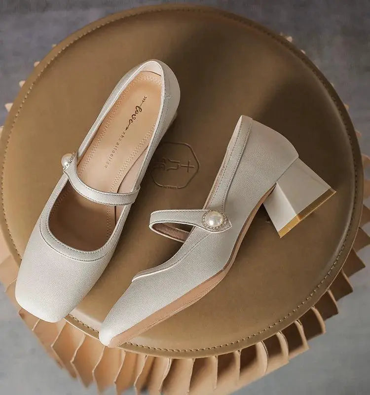 Mary Jane Retro Strap Shoes Han Chinese Style Elegance