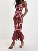 Elegant Lace Fishtail Sheath Mesh Dress for Allure