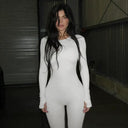 Cozy Winter Zip Up Jumpsuit for Women