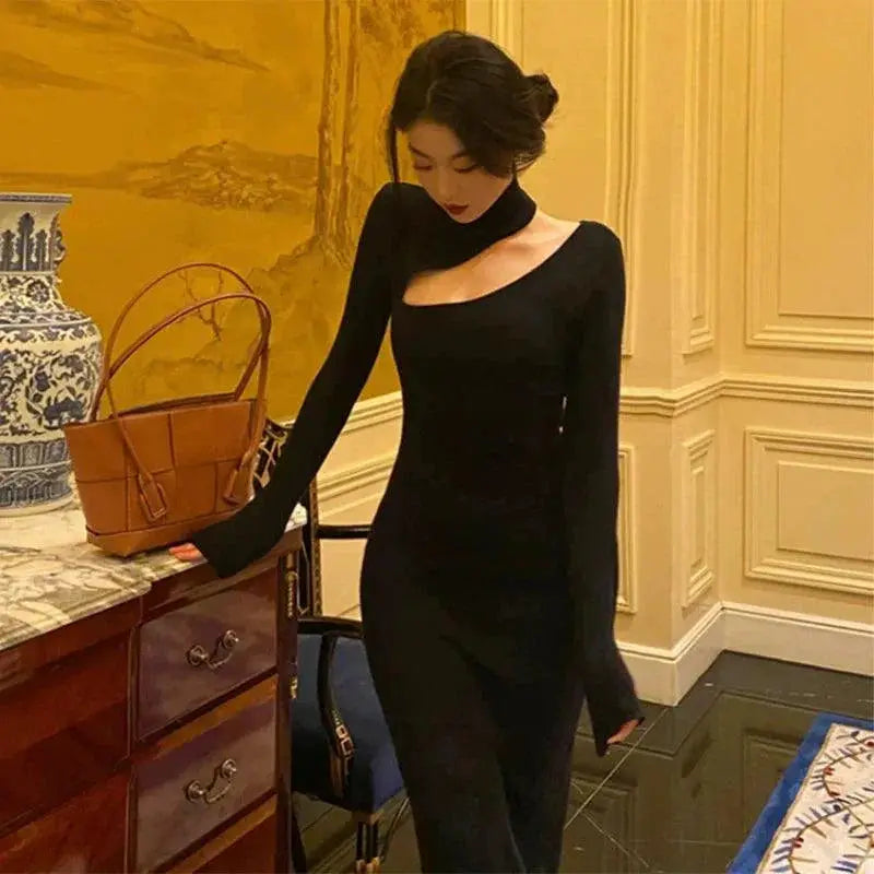 Cashmere Turtleneck Coat Luxury Korean Style Women Fashion