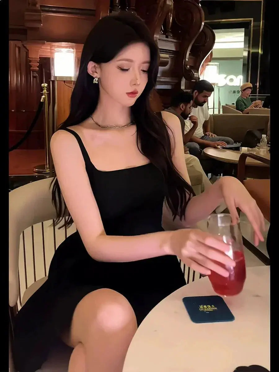 Elegant French Ballet Style Sling Dress for Women Formal