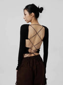 Cross-Back Tee for Women Soft Fabric