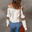 Fashion Fashion Sexy Off-the-Shoulder Knitting Pullover 2024