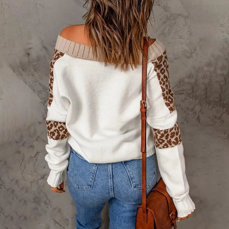 Sexy Off Shoulder Knit Pullover 2024 Fashion Knitwear