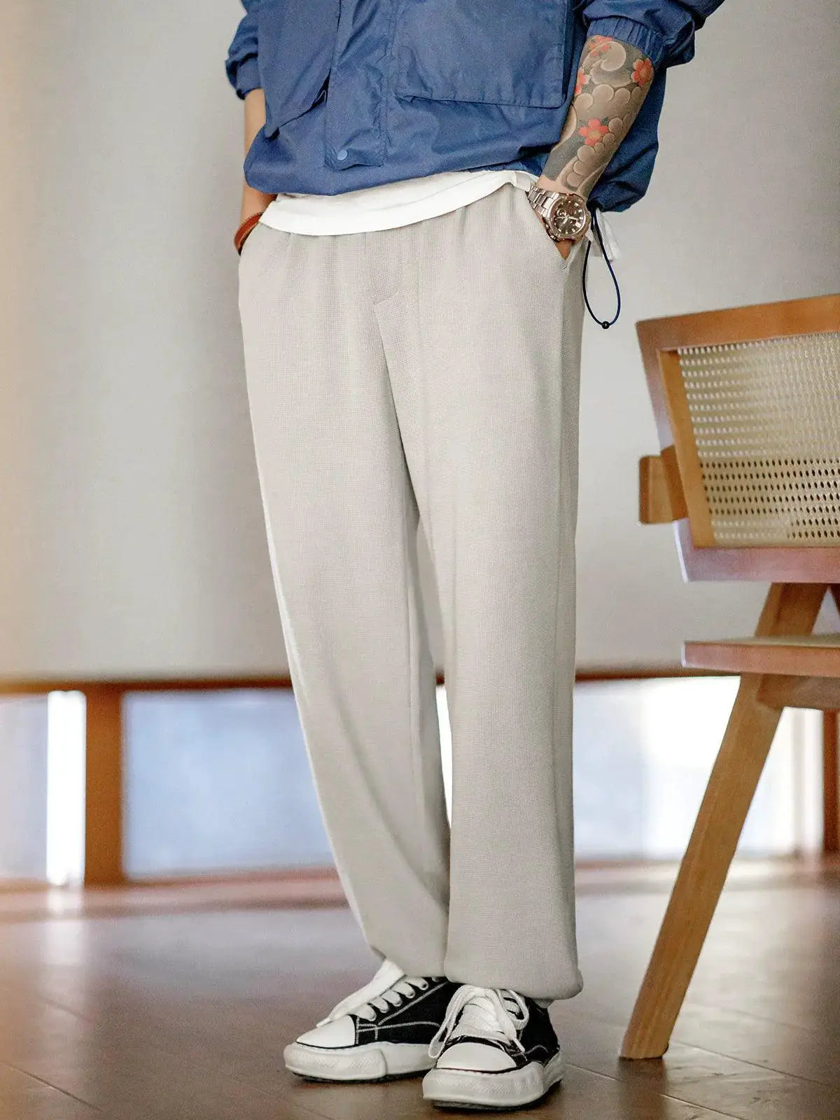 Madden Casual Modal Sweatpants Trendy Ankle Tie Design