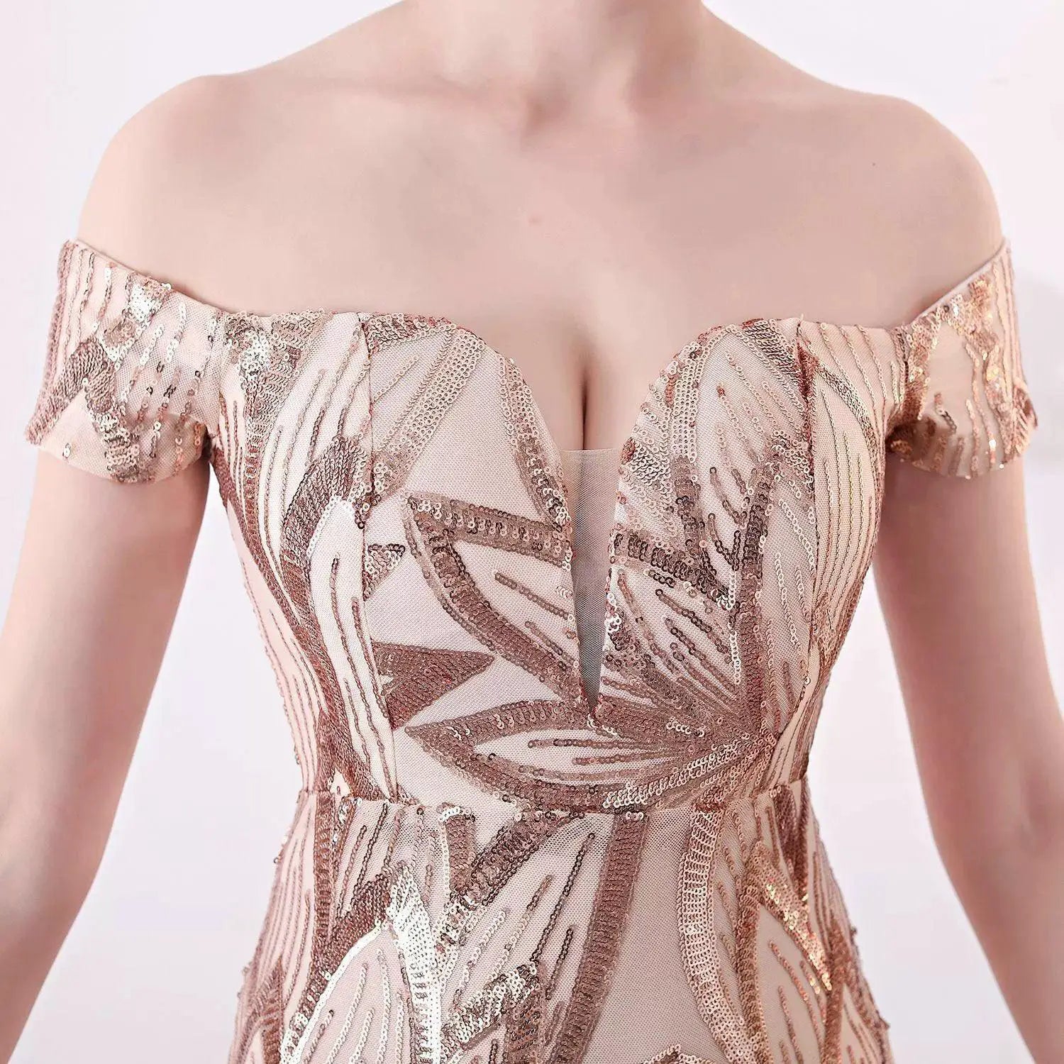 Off Shoulder Fish Tail Evening Dress Sophisticated Elegance
