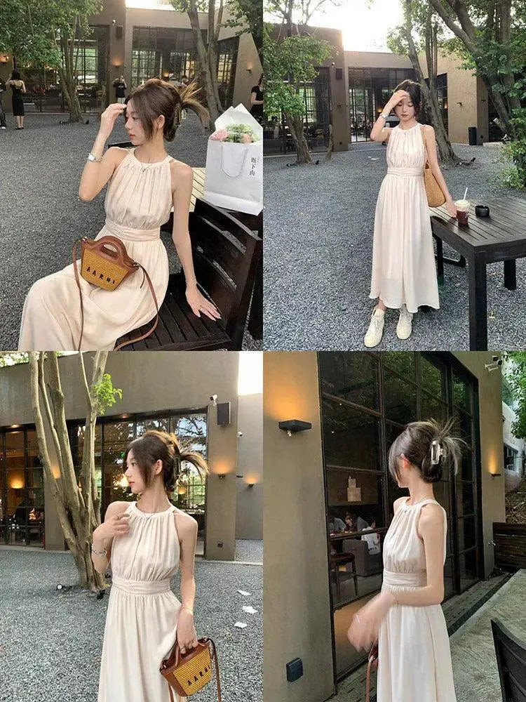 Wu 77 Cold Feeling Suspender Dress Korean Summer Style