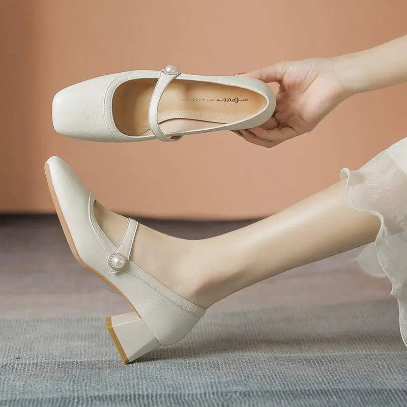Mary Jane Retro Strap Shoes Han Chinese Style Elegance