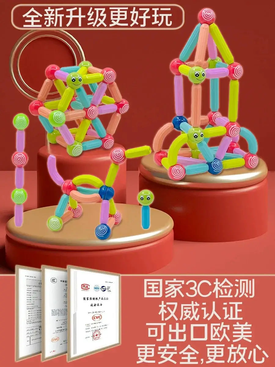 Changeable Magnetic Rods 3D Educational Toys for Kids