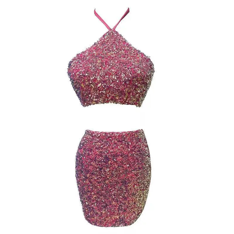 Internet Celebrity Sequin Skirt For Trendy Fall Glamour