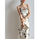 Satin Slip Dress: Floral Fishtail Summer Chic Elegance