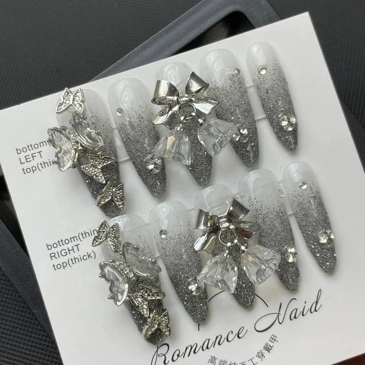 Snowflake Gray Velvet Flash Butterfly Diamond Wear Armor