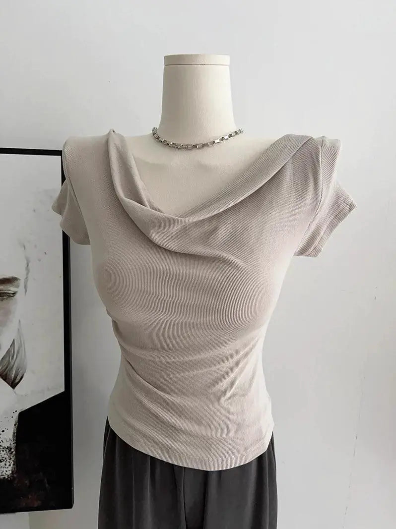INS Womens Slim Fit Underwear Top Bottoming Shirt Summer