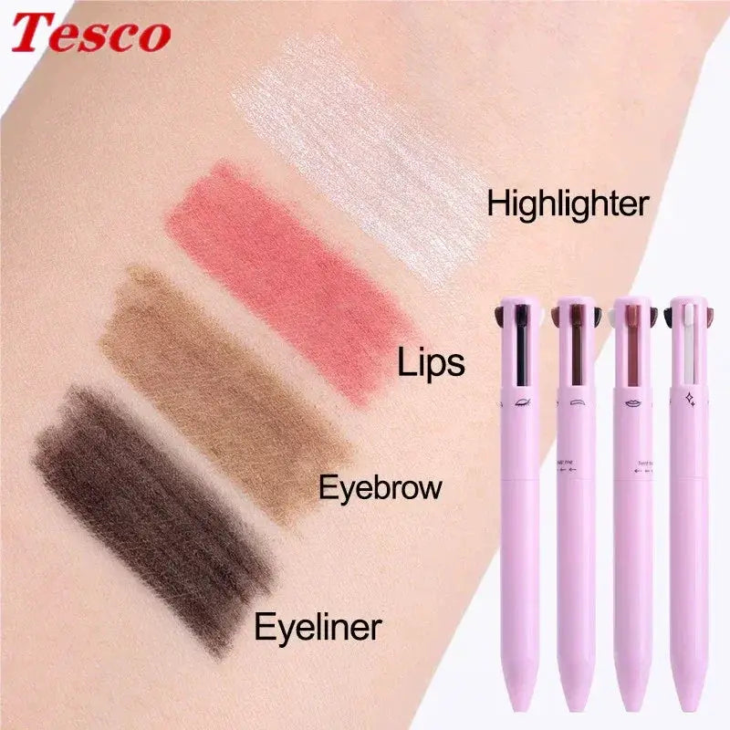 4 In 1 Face Makeup Pen Eyeliner Eyebrow Lip Beauty Color