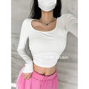 Chic Solid Long Sleeve T-shirt Fashion Forward Street Style