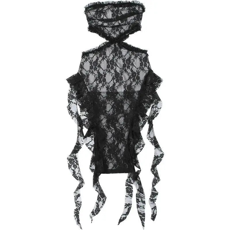 Sylcue Lace Off Shoulder Dress Chic Winter Fashion Style