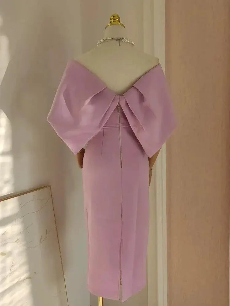 Retro Wind Off The Shoulder Dress Elegant Spring Fashion