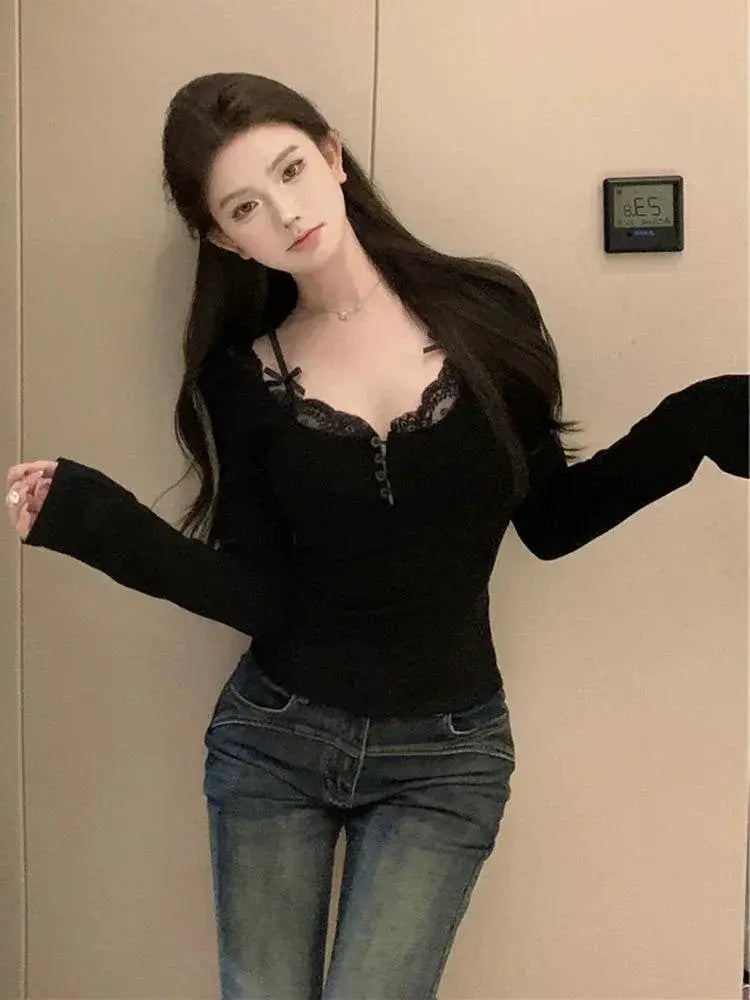Autumn Lace Top Elegant Style for Sophisticated Women