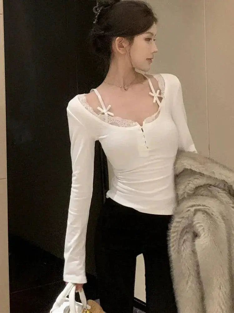 Autumn Lace Top Elegant Style for Sophisticated Women