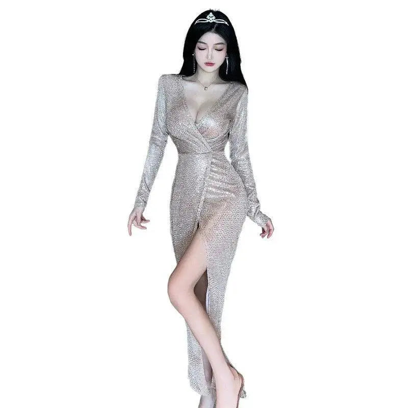 Glamorous Sequin Dress Retro Chic Style Modern Elegance