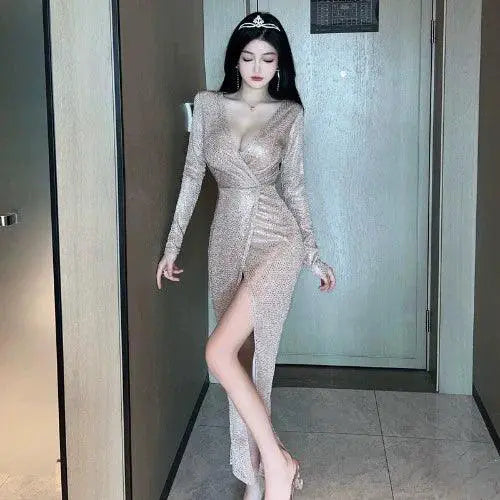 Glamorous Sequin Dress Retro Chic Style Modern Elegance