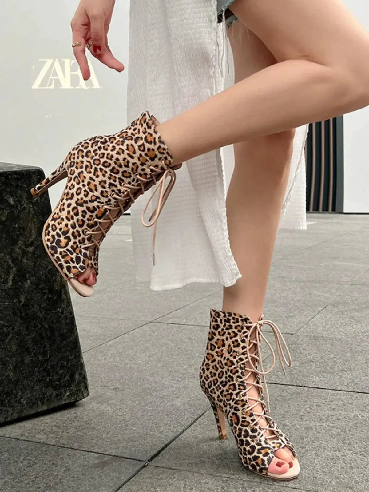Jazz Stiletto Sandal Boots Summer Fashion Footwear