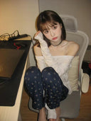 White Chic Korean Style Long Sleeve T-shirt Fashionable Commuting Top