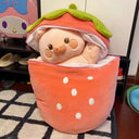 Strawberry Rabbit Doll Transformed Bed Pillow Cute Gift