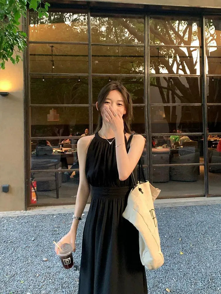 Wu 77 Cold Feeling Suspender Dress Korean Summer Style
