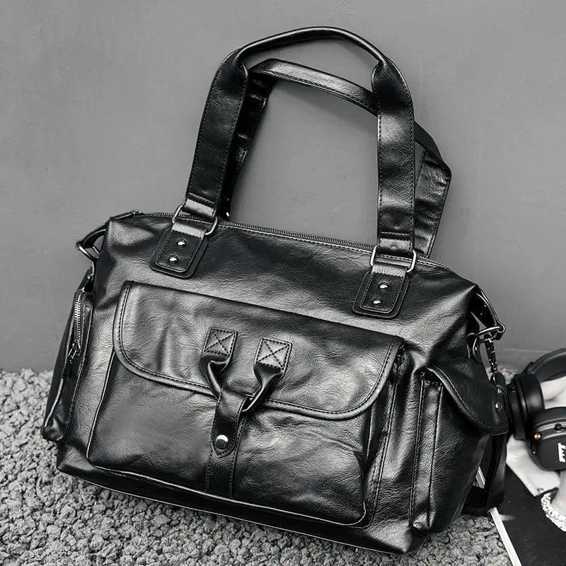 New Arrival Large Capacity Mens Business Leather Backpack