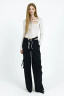 Korean Retro Off-Shoulder Top Autumn Style Essential